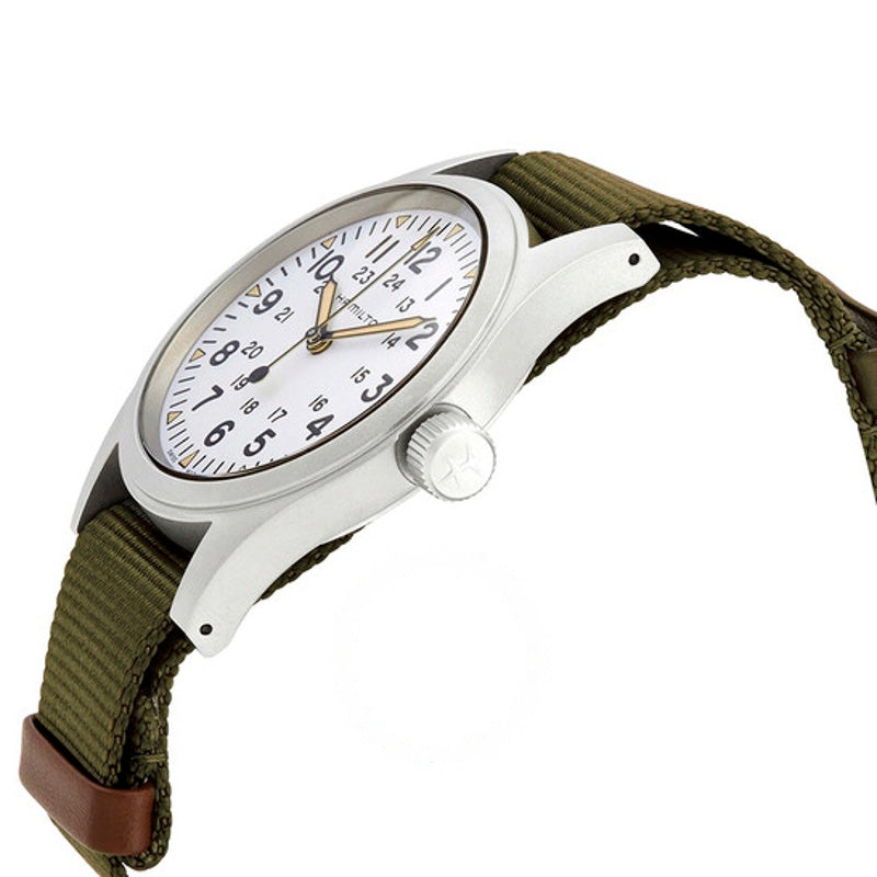 Relógio Campo cáqui mecânico mostrador branco 38 mm - Mercado de Luxo - O Maior E-Commerce de Bens, Produtos e Serviços de Luxo do Brasil.