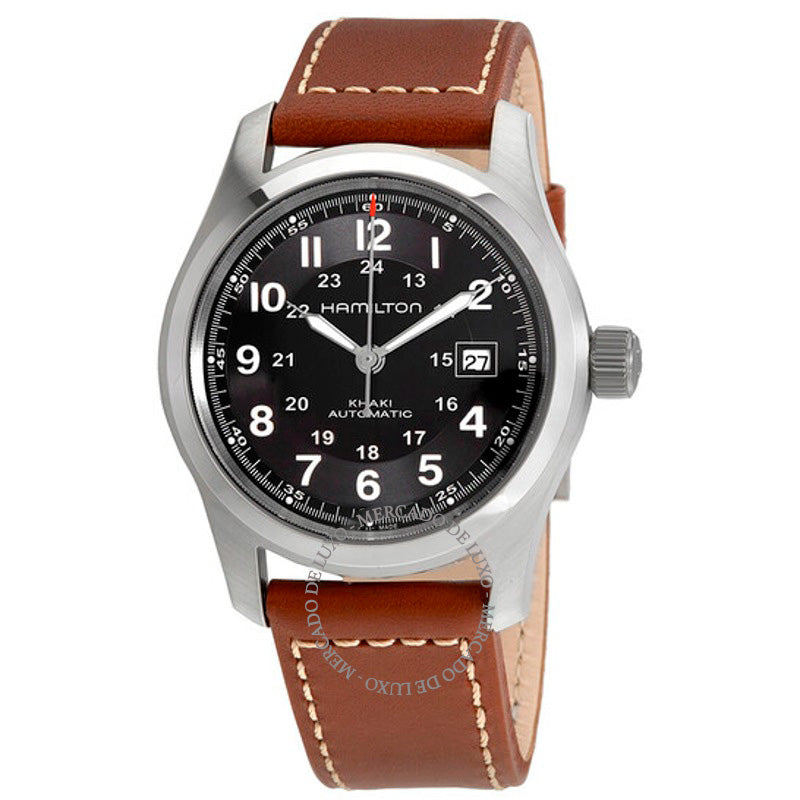 Relógio Khaki Field Automático Mostrador Preto 42 mm - Mercado de Luxo - O Maior E-Commerce de Bens, Produtos e Serviços de Luxo do Brasil.