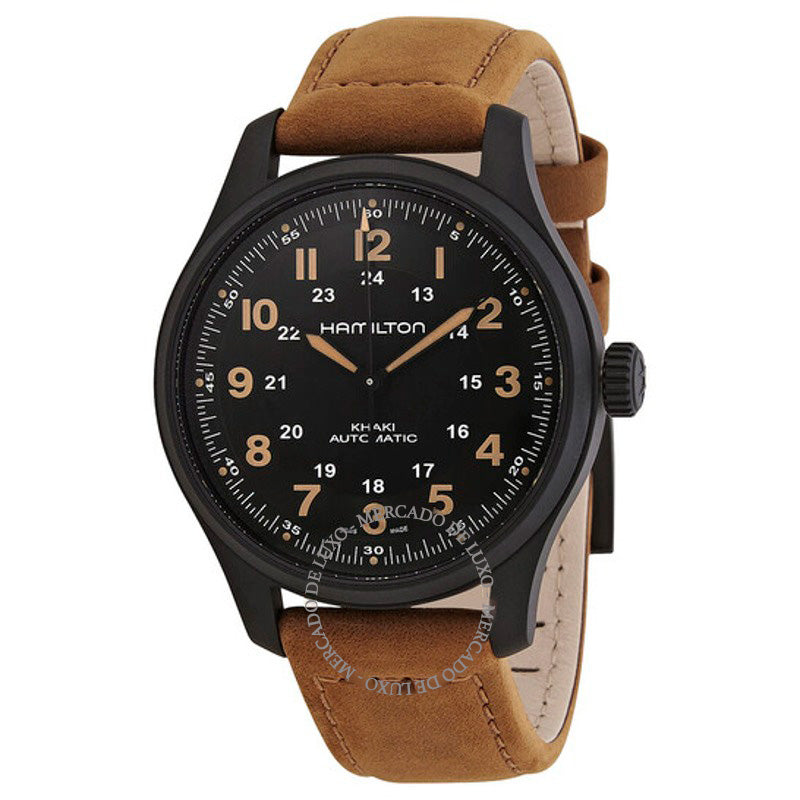 Relógio Khaki Field Automático Mostrador Preto 42 mm - Mercado de Luxo - O Maior E-Commerce de Bens, Produtos e Serviços de Luxo do Brasil.