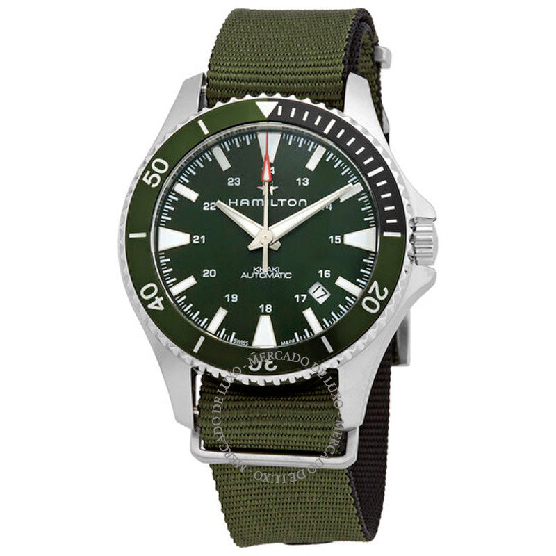 Relógio Khaki Navy Automático Mostrador Verde  - Mercado de Luxo - O Maior E-Commerce de Bens, Produtos e Serviços de Luxo do Brasil.