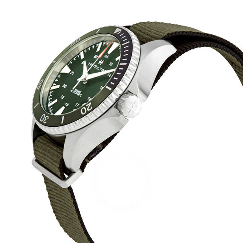 Relógio Khaki Navy Automático Mostrador Verde  - Mercado de Luxo - O Maior E-Commerce de Bens, Produtos e Serviços de Luxo do Brasil.