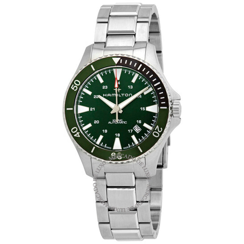 Relógio Khaki Navy Automático Mostrador Verde 40 mm - Mercado de Luxo - O Maior E-Commerce de Bens, Produtos e Serviços de Luxo do Brasil.