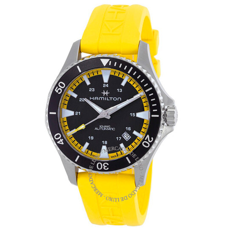 Relógio Khaki Navy Automático Mostrador Preto 40 mm - Mercado de Luxo - O Maior E-Commerce de Bens, Produtos e Serviços de Luxo do Brasil.