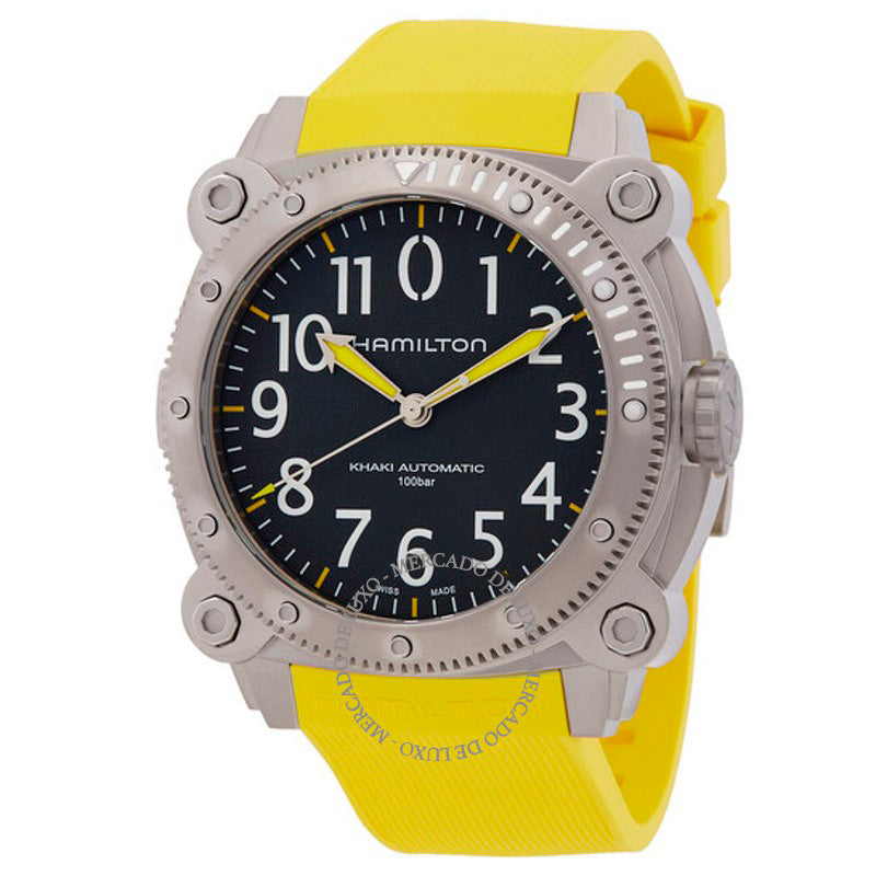Relógio Khaki Navy Automático Mostrador Preto 46 mm - Mercado de Luxo - O Maior E-Commerce de Bens, Produtos e Serviços de Luxo do Brasil.