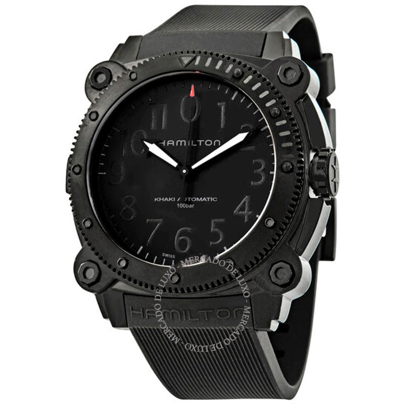 Relógio Khaki Navy Automático Mostrador Preto 46 mm - Mercado de Luxo - O Maior E-Commerce de Bens, Produtos e Serviços de Luxo do Brasil.