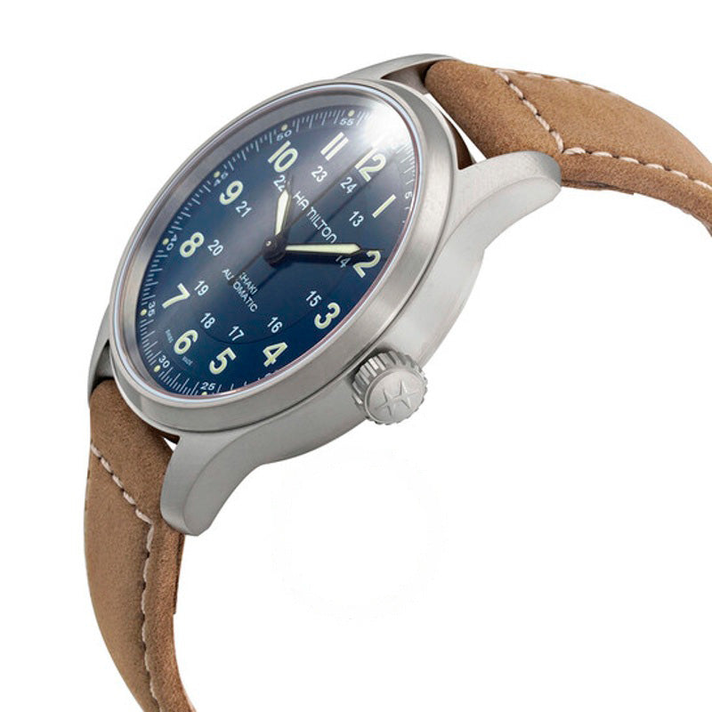 Relógio Khaki Field Automático Mostrador Azul 42 mm - Mercado de Luxo - O Maior E-Commerce de Bens, Produtos e Serviços de Luxo do Brasil.