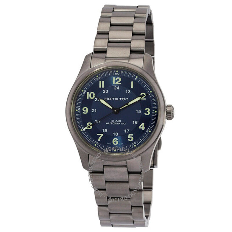 Relógio Khaki Field Automático Mostrador Azul 38 mm - Mercado de Luxo - O Maior E-Commerce de Bens, Produtos e Serviços de Luxo do Brasil.