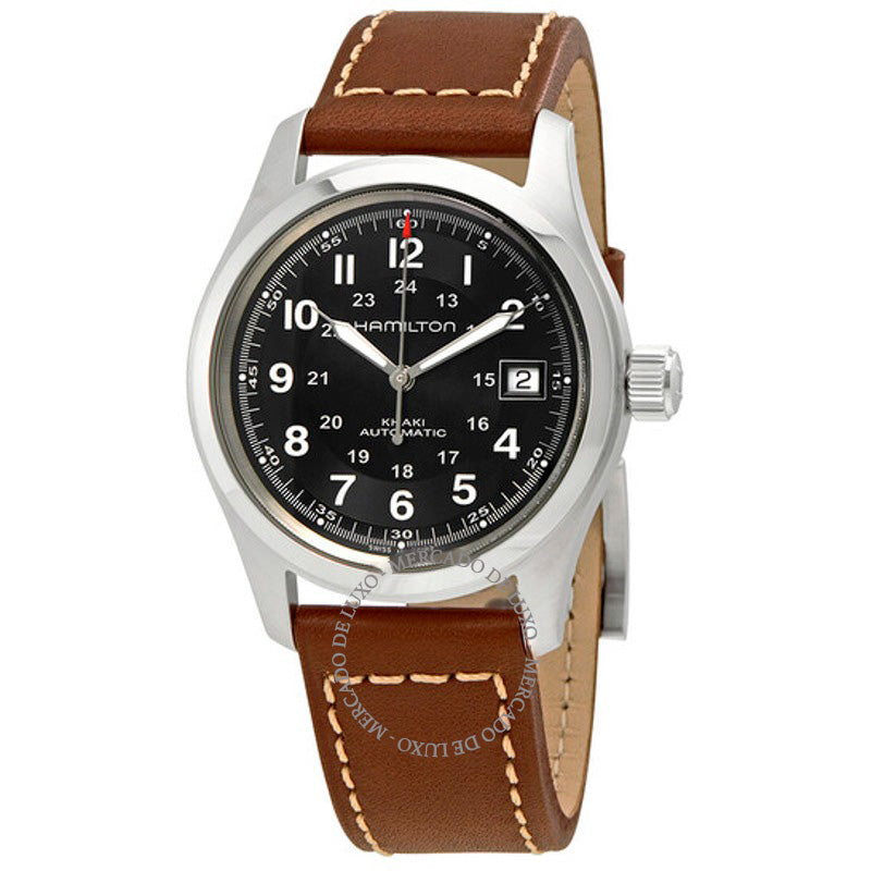 Relógio Cáqui Automático Mostrador Preto 38 mm - Mercado de Luxo - O Maior E-Commerce de Bens, Produtos e Serviços de Luxo do Brasil.