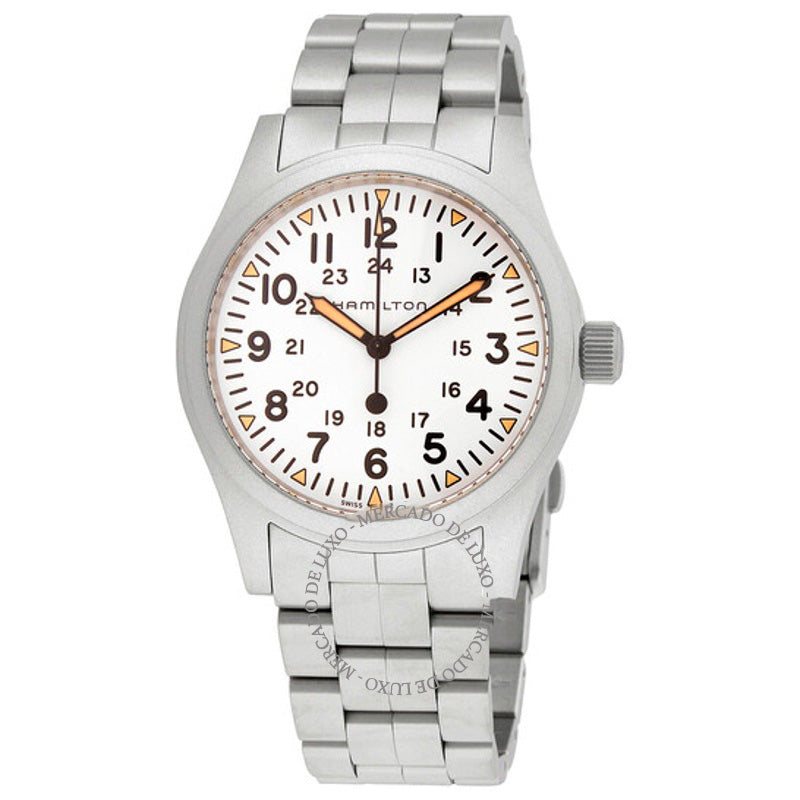 Relógio Corda de campo com mostrador branco 42 mm - Mercado de Luxo - O Maior E-Commerce de Bens, Produtos e Serviços de Luxo do Brasil.