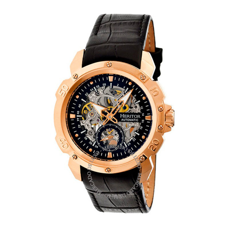 Relógio Carter Rose Gold Caixa de Aço Inoxidável Mostrador Esqueleto Preto 42 mm - Mercado de Luxo - O Maior E-Commerce de Bens, Produtos e Serviços de Luxo do Brasil.