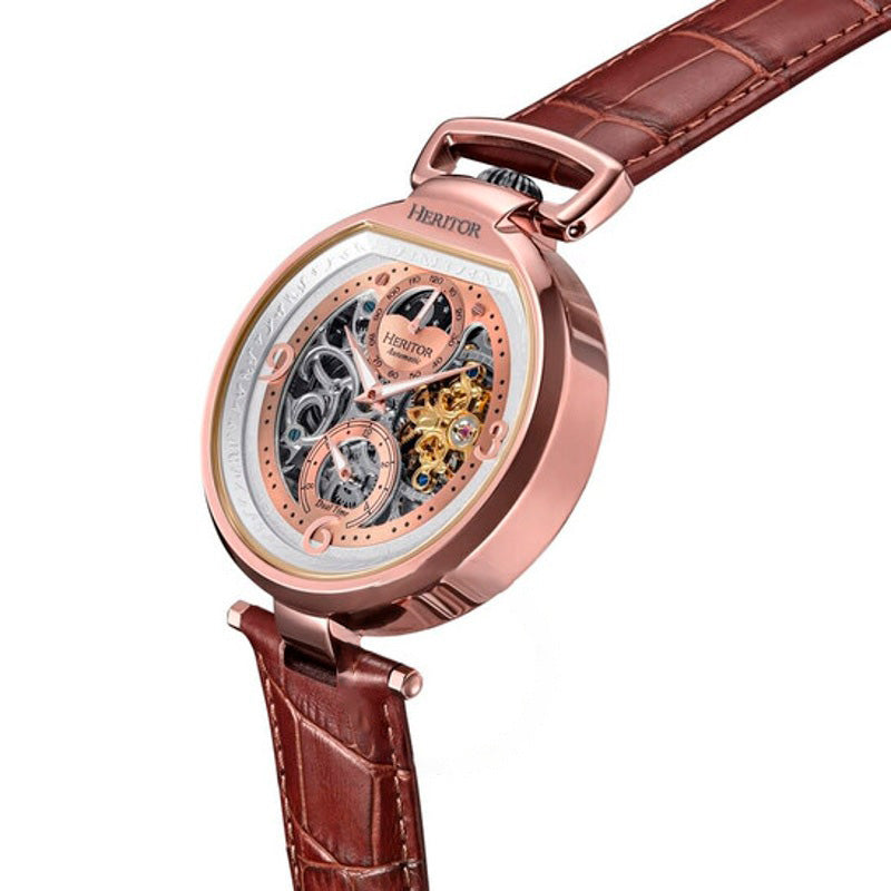 Relógio Lincoln Automático Fases da Lua Mostrador em Ouro Rosa 45 mm - Mercado de Luxo - O Maior E-Commerce de Bens, Produtos e Serviços de Luxo do Brasil.