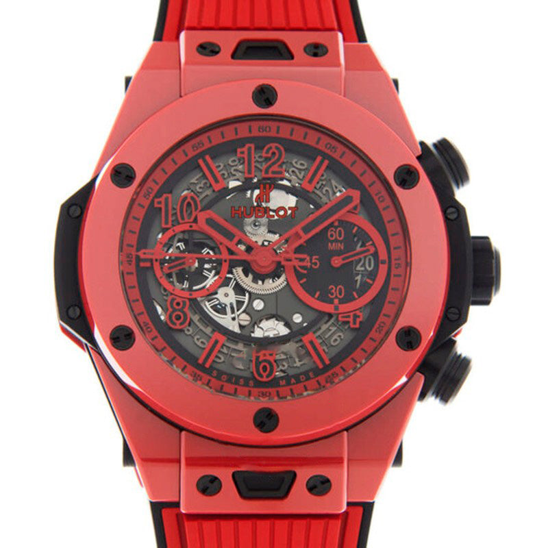 Relógio Big Bang Unico Edição Limitada Red Magic Chronograph Automático Mostrador Esquelético Vermelho Fosco 45 mm - Mercado de Luxo - O Maior E-Commerce de Bens, Produtos e Serviços de Luxo do Brasil.