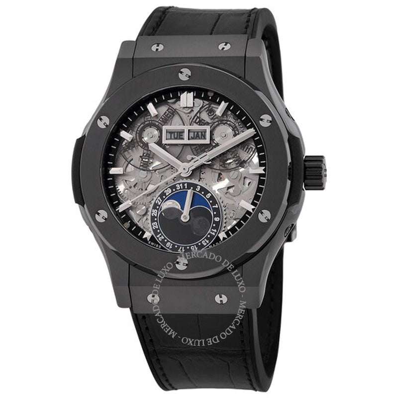 Relógio Classic Fusion Aerofusion Moonphase Black Magic Automático Mostrador Prateado 42 mm - Mercado de Luxo - O Maior E-Commerce de Bens, Produtos e Serviços de Luxo do Brasil.