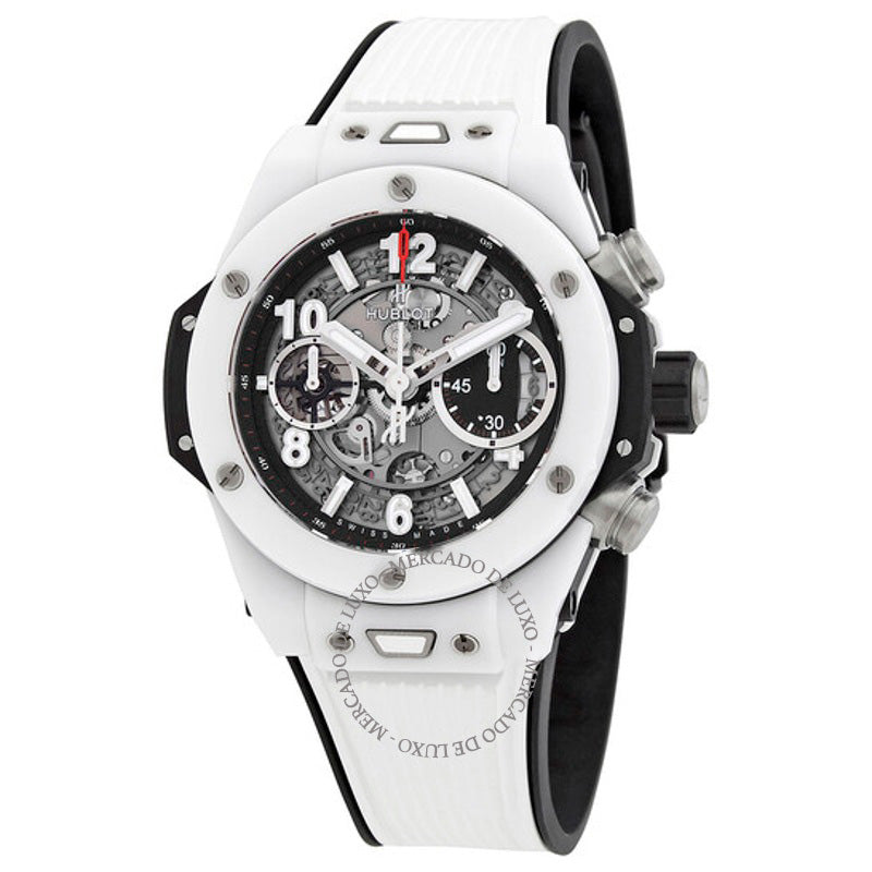 Relógio Big Bang UNICO Cronógrafo Automático Cerâmica Branca Mostrador Prateado 42 mm - Mercado de Luxo - O Maior E-Commerce de Bens, Produtos e Serviços de Luxo do Brasil.