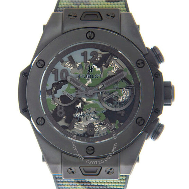 Relógio Big Bang Camo Yohji Yamamoto Cronógrafo Automático Mostrador Verde 45 mm - Mercado de Luxo - O Maior E-Commerce de Bens, Produtos e Serviços de Luxo do Brasil.