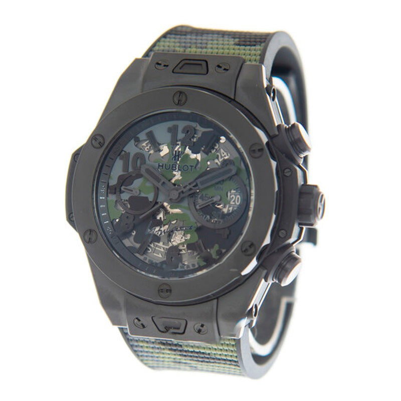 Relógio Big Bang Camo Yohji Yamamoto Cronógrafo Automático Mostrador Verde 45 mm - Mercado de Luxo - O Maior E-Commerce de Bens, Produtos e Serviços de Luxo do Brasil.
