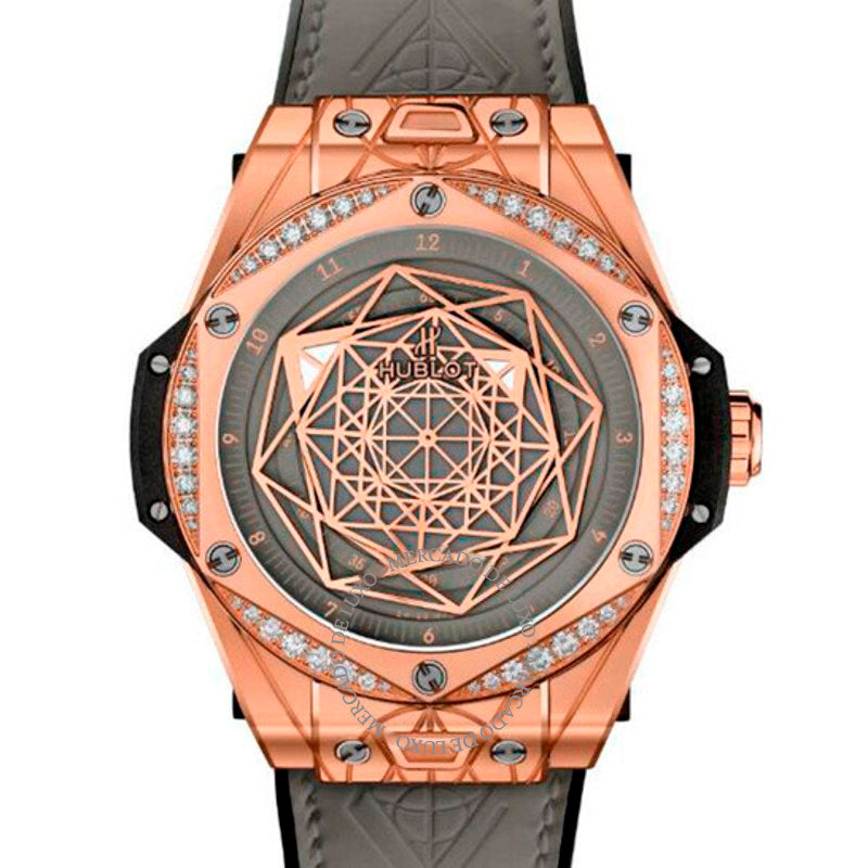 Relógio Big Bang One Click Sang Bleu Automático Mostrador Cinza Diamante 39 mm - Mercado de Luxo - O Maior E-Commerce de Bens, Produtos e Serviços de Luxo do Brasil.
