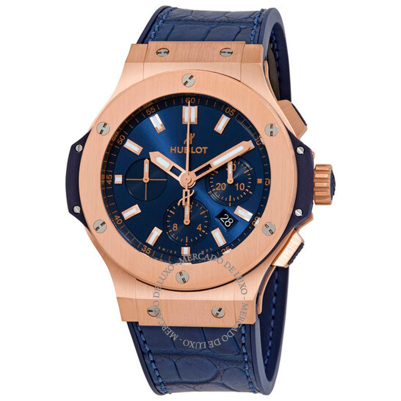 Relógio Big Bang 18k ouro rosa cronógrafo automático mostrador azul 44 mm - Mercado de Luxo - O Maior E-Commerce de Bens, Produtos e Serviços de Luxo do Brasil.