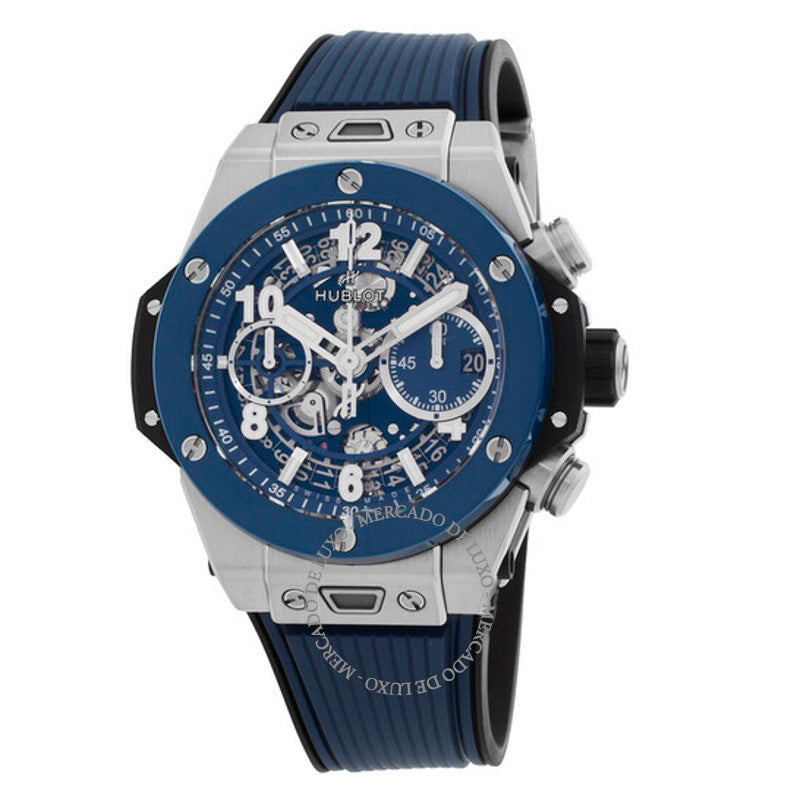 Relógio Big Bang Unico Titanium Blue Chronograph Automático 42 mm - Mercado de Luxo - O Maior E-Commerce de Bens, Produtos e Serviços de Luxo do Brasil.