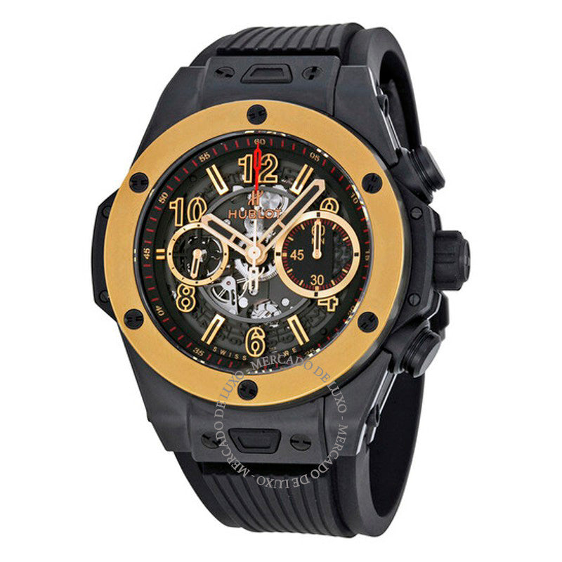 Relógio Big Bang Unico Magic Automático Dourado com Mostrador Esqueleto 45 mm - Mercado de Luxo - O Maior E-Commerce de Bens, Produtos e Serviços de Luxo do Brasil.