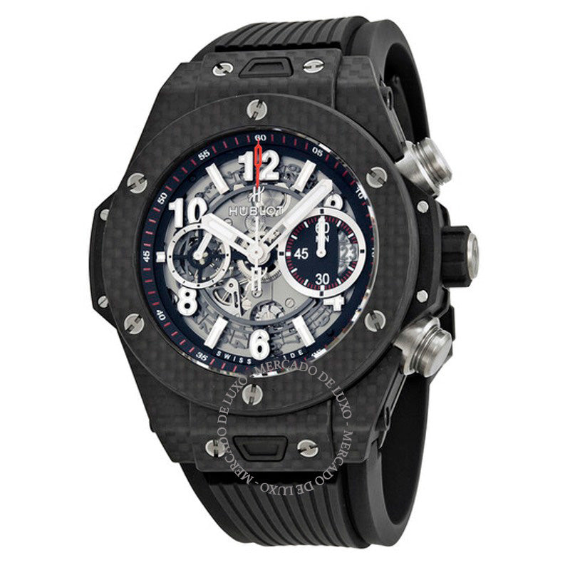 Relógio Big Bang Unico Carbon Automatic Skeletal Dial 45 mm - Mercado de Luxo - O Maior E-Commerce de Bens, Produtos e Serviços de Luxo do Brasil.