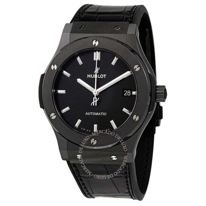 Relógio Classic Fusion Automático Couro Mostrador Preto 45 mm - Mercado de Luxo - O Maior E-Commerce de Bens, Produtos e Serviços de Luxo do Brasil.