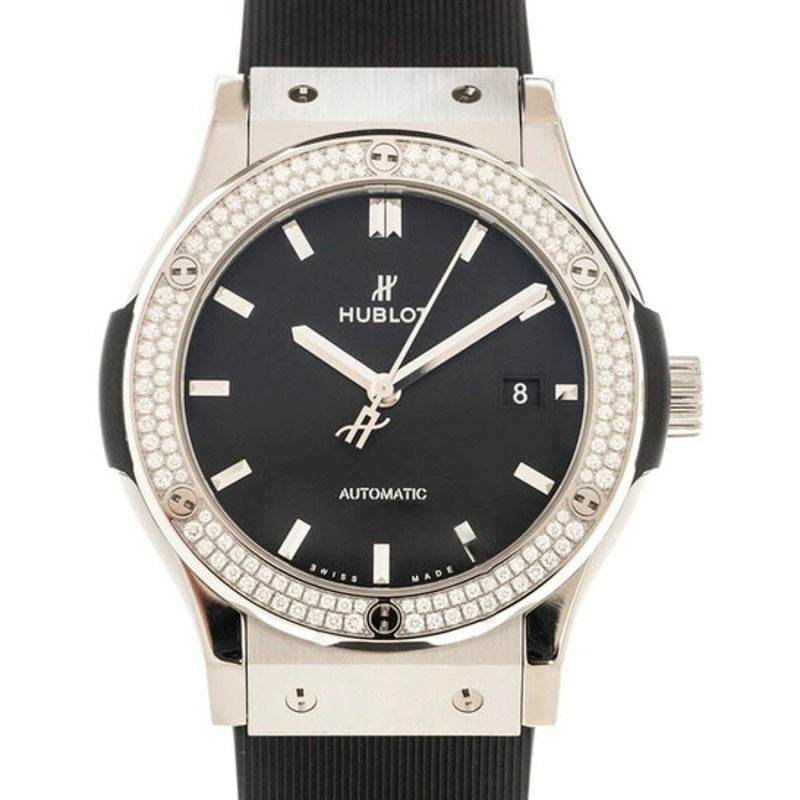 Relógio Fusão Clássica Automática Diamante Mostrador Preto 42 mm - Mercado de Luxo - O Maior E-Commerce de Bens, Produtos e Serviços de Luxo do Brasil.