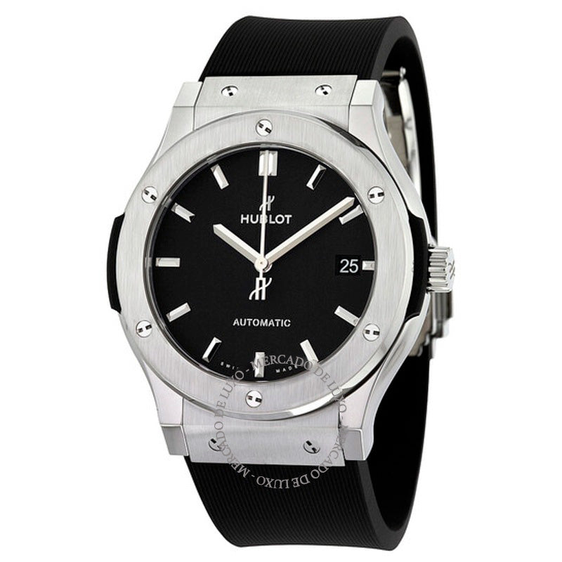 Relógio Fusão Clássica Automática Mostrador Preto 45 mm - Mercado de Luxo - O Maior E-Commerce de Bens, Produtos e Serviços de Luxo do Brasil.