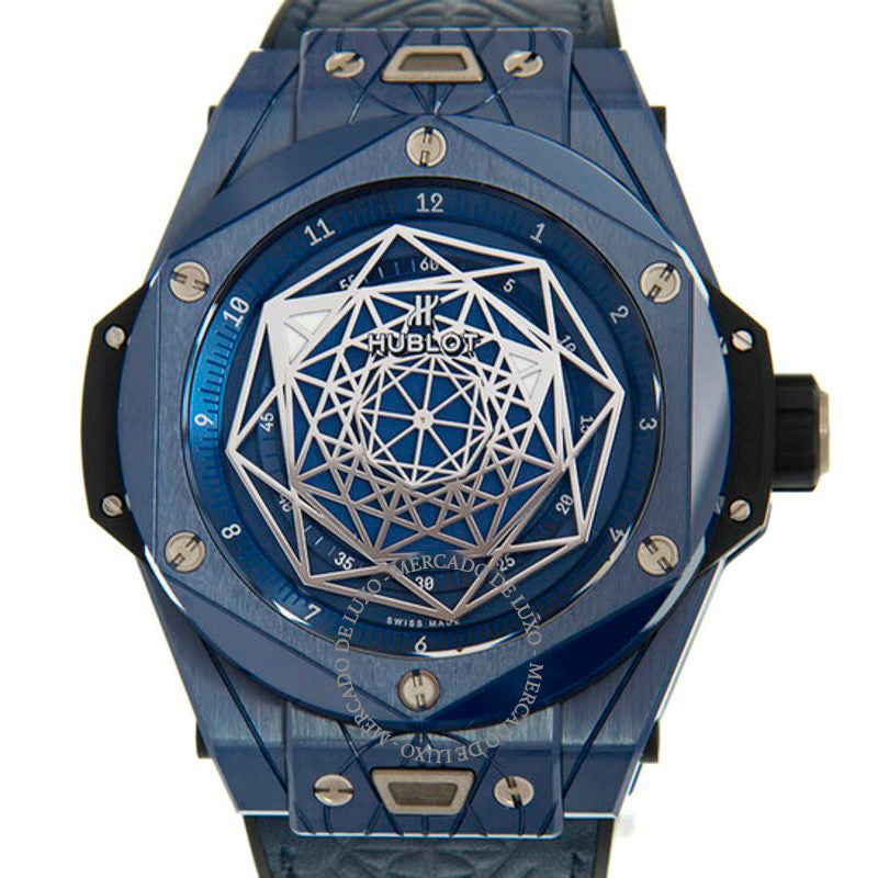 Relógio Big Bang Sang Bleu Mostrador Azul 45 mm - Mercado de Luxo - O Maior E-Commerce de Bens, Produtos e Serviços de Luxo do Brasil.