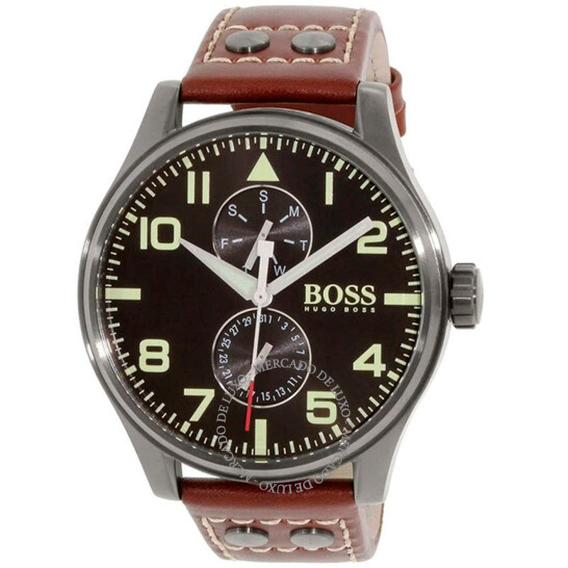 Relógio Aeroliner Maxx Quartz Mostrador Preto 48 mm - Mercado de Luxo - O Maior E-Commerce de Bens, Produtos e Serviços de Luxo do Brasil.