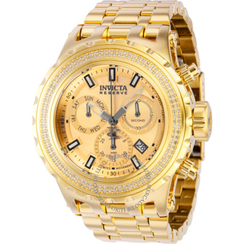 Relógio Reserve Specialty Subaqua Chronograph Quartz Diamond Gold Dial 52 mm - Mercado de Luxo - O Maior E-Commerce de Bens, Produtos e Serviços de Luxo do Brasil.