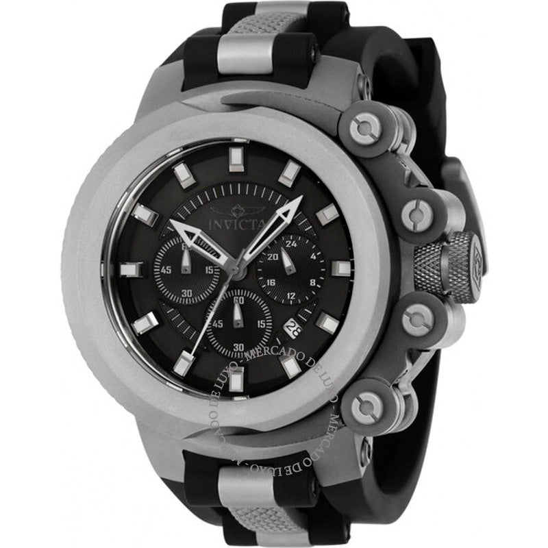 Relógio Cronógrafo GMT das Forças da Coalizão mostrador preto de quartzo 55 mm - Mercado de Luxo - O Maior E-Commerce de Bens, Produtos e Serviços de Luxo do Brasil.