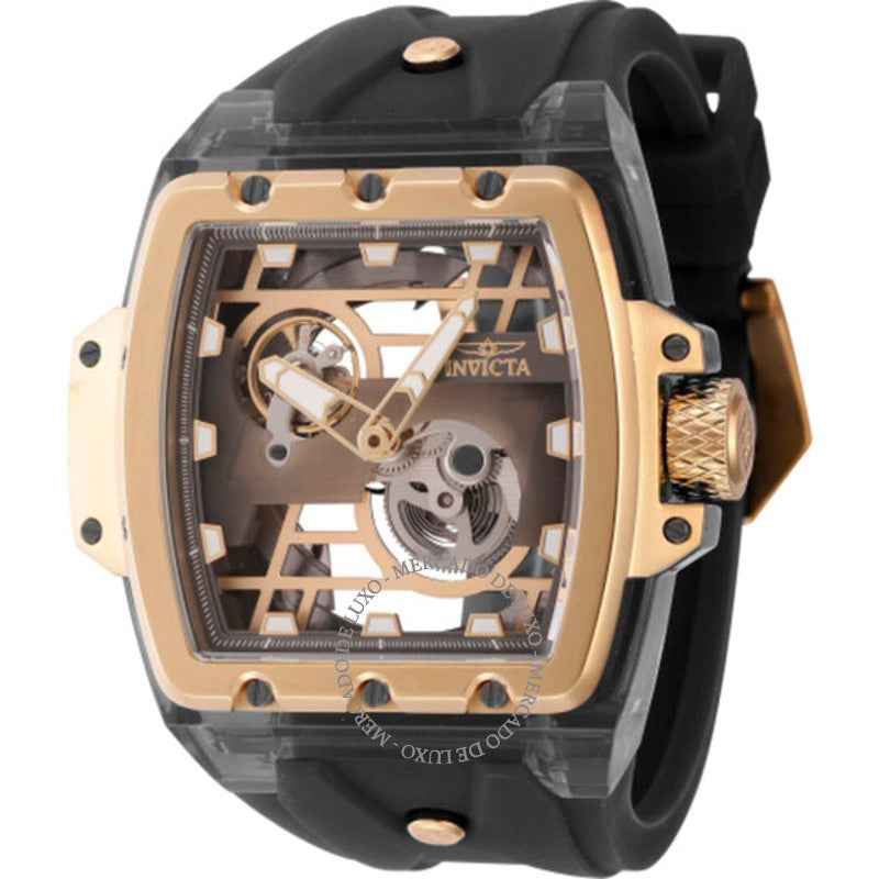 Relógio Anatômico automático esqueleto mostrador bronze 54 mm - Mercado de Luxo - O Maior E-Commerce de Bens, Produtos e Serviços de Luxo do Brasil.