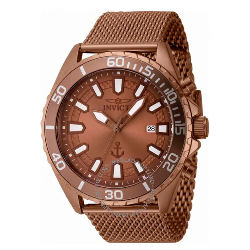 Relógio Ocean Voyage Quartzo Mostrador Marrom 46 mm - Mercado de Luxo - O Maior E-Commerce de Bens, Produtos e Serviços de Luxo do Brasil.