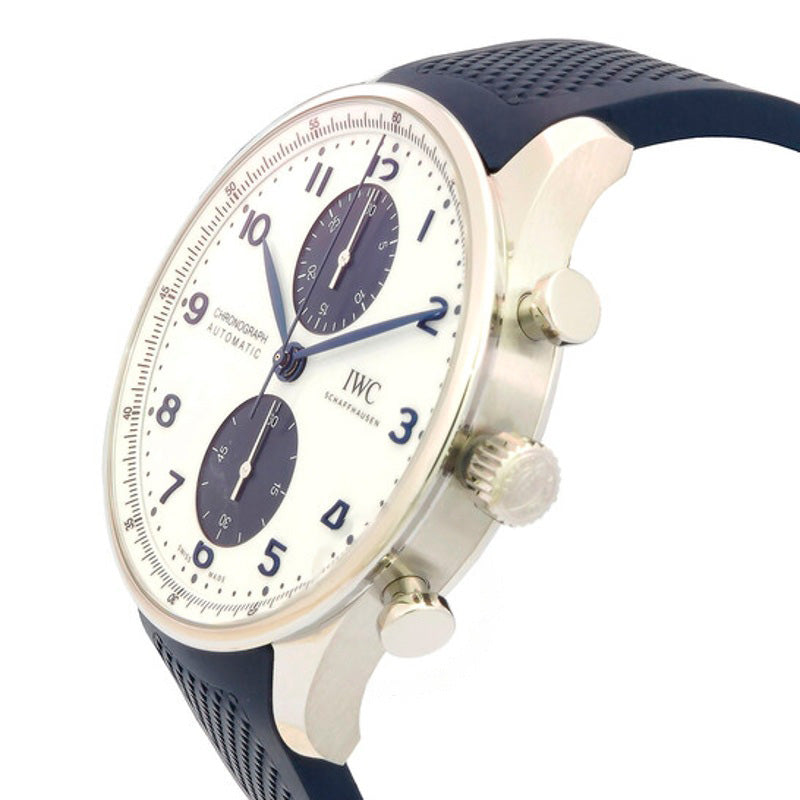 Relógio Portugieser Cronógrafo Automático Mostrador Branco 41 mm - Mercado de Luxo - O Maior E-Commerce de Bens, Produtos e Serviços de Luxo do Brasil.