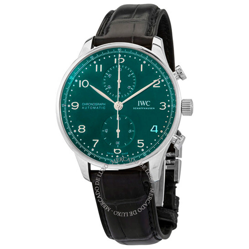 Relógio Portugieser Cronógrafo Automático Mostrador Verde 41 mm - Mercado de Luxo - O Maior E-Commerce de Bens, Produtos e Serviços de Luxo do Brasil.