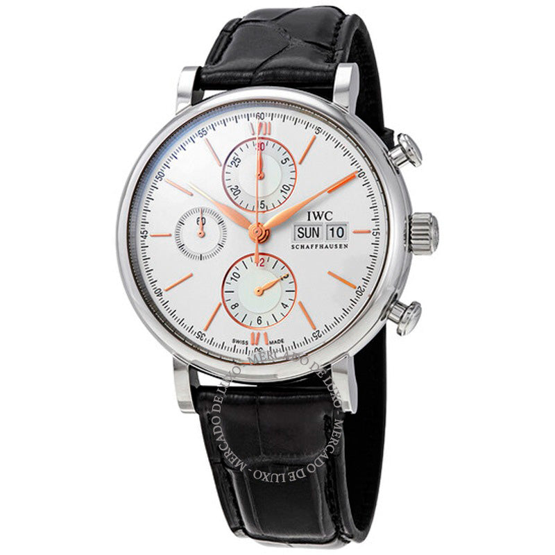 Relógio Portofino Cronógrafo Automático Mostrador Prateado 42 mm - Mercado de Luxo - O Maior E-Commerce de Bens, Produtos e Serviços de Luxo do Brasil.