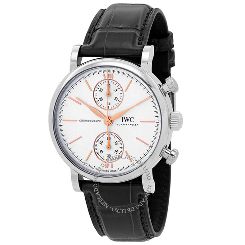 Relógio Portofino Cronógrafo Automático Mostrador Prateado 39 mm - Mercado de Luxo - O Maior E-Commerce de Bens, Produtos e Serviços de Luxo do Brasil.