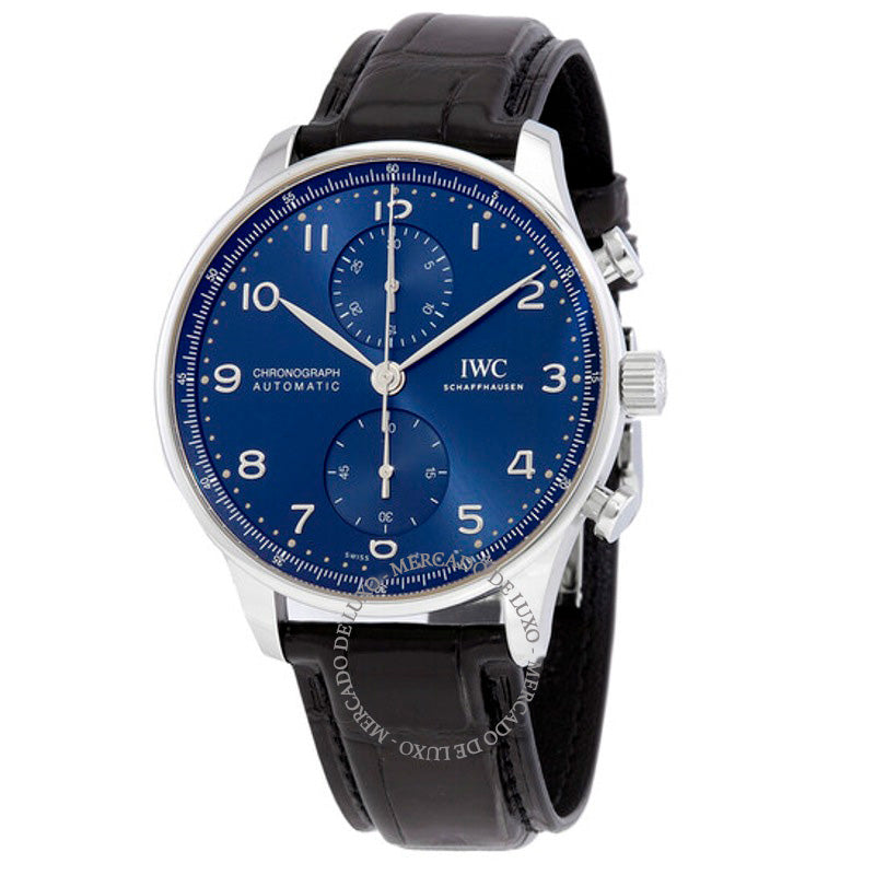 Relógio Cronógrafo Português Automático Mostrador Azul 41 mm - Mercado de Luxo - O Maior E-Commerce de Bens, Produtos e Serviços de Luxo do Brasil.