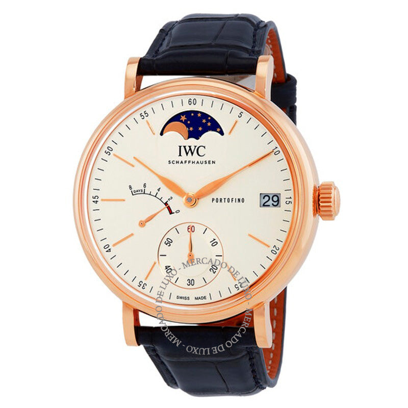 Relógio Portofino Corda Manual Fases da Lua Mostrador Prateado 45 mm - Mercado de Luxo - O Maior E-Commerce de Bens, Produtos e Serviços de Luxo do Brasil.