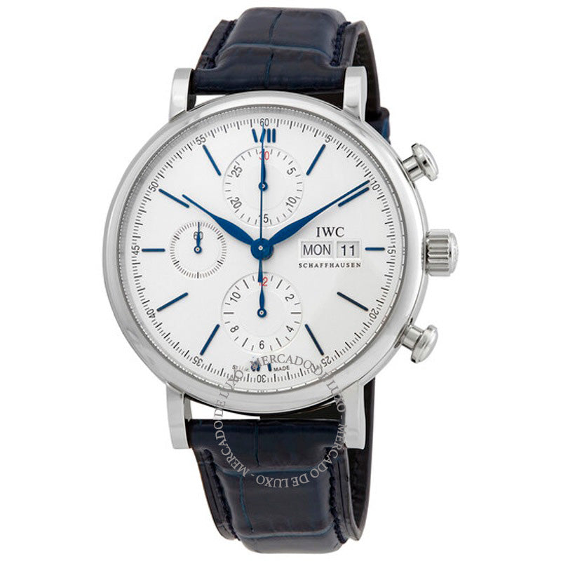 Relógio Portofino Cronógrafo Automático Mostrador Branco 42 mm - Mercado de Luxo - O Maior E-Commerce de Bens, Produtos e Serviços de Luxo do Brasil.