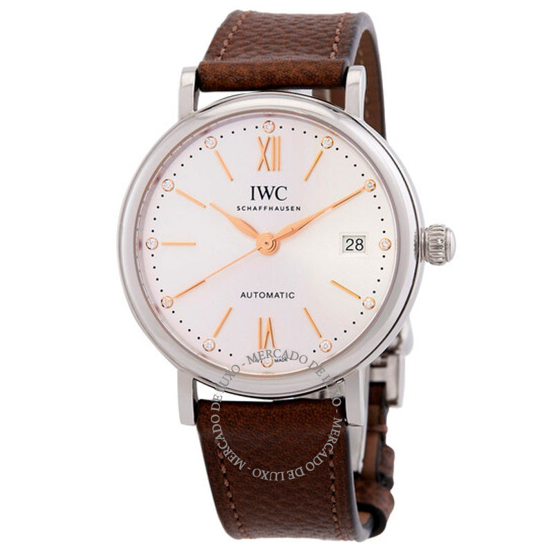Relógio Portofino Automático Diamante Mostrador Prata 37 mm - Mercado de Luxo - O Maior E-Commerce de Bens, Produtos e Serviços de Luxo do Brasil.