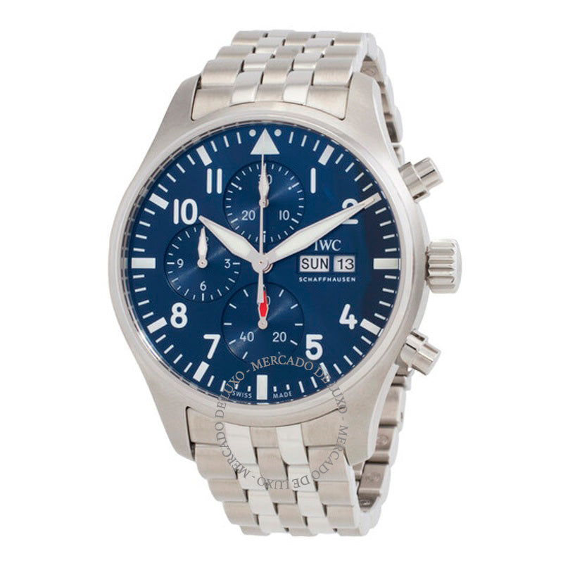 Relógio Pilots Chronograph Automático Mostrador Azul  - Mercado de Luxo - O Maior E-Commerce de Bens, Produtos e Serviços de Luxo do Brasil.