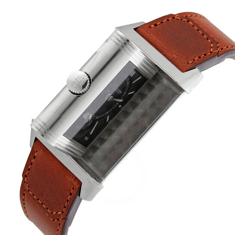 Relógio Reverso Grande Clássico Duoface Mostrador Prateado 47 mm - Mercado de Luxo - O Maior E-Commerce de Bens, Produtos e Serviços de Luxo do Brasil.