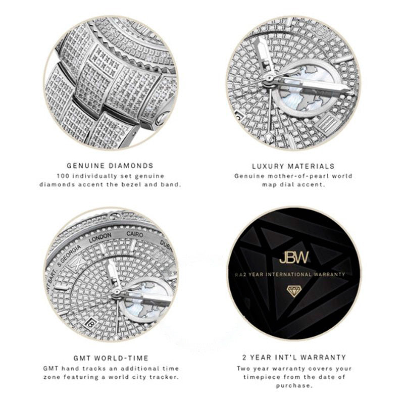 Relógio Jet Setter GMT Quartzo Diamante Mostrador Prata 46 mm - Mercado de Luxo - O Maior E-Commerce de Bens, Produtos e Serviços de Luxo do Brasil.