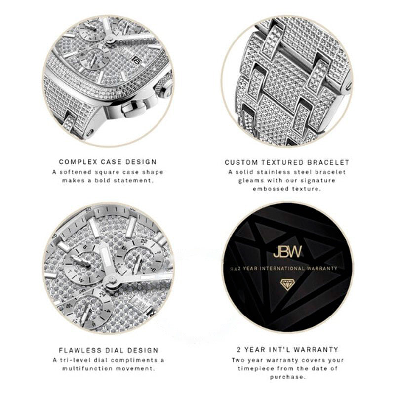 Relógio Heist Quartzo Diamante Mostrador Prata 47 mm - Mercado de Luxo - O Maior E-Commerce de Bens, Produtos e Serviços de Luxo do Brasil.