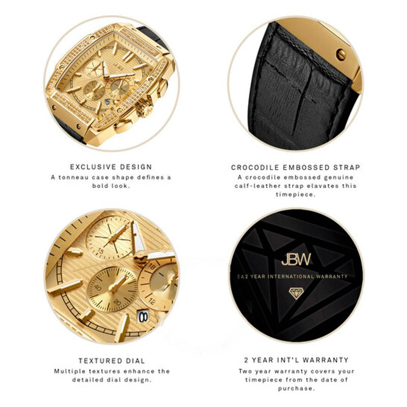 Relógio Mostrador dourado com diamantes de quartzo Echelon 41 mm - Mercado de Luxo - O Maior E-Commerce de Bens, Produtos e Serviços de Luxo do Brasil.
