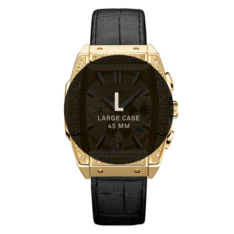 Relógio Mostrador dourado com diamantes de quartzo Echelon 41 mm - Mercado de Luxo - O Maior E-Commerce de Bens, Produtos e Serviços de Luxo do Brasil.