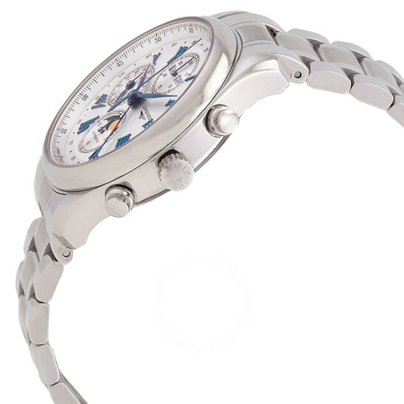 Relógio Longines Master Collection Cronógrafo GMT Automático Fase da Lua Mostrador Prateado 42 mm - Mercado de Luxo - O Maior E-Commerce de Bens, Produtos e Serviços de Luxo do Brasil.