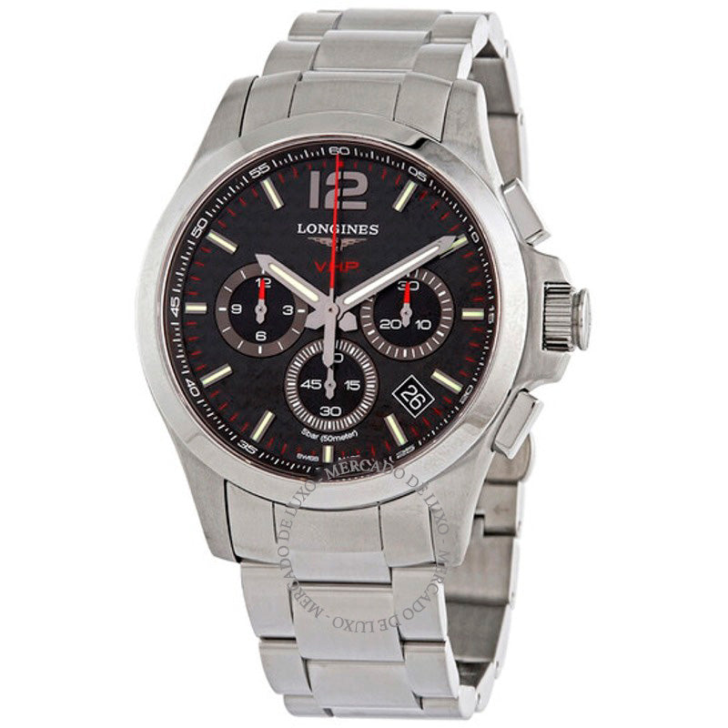 Relógio Cronógrafo Perpétuo Conquest VHP Mostrador Preto Carbono 42 mm - Mercado de Luxo - O Maior E-Commerce de Bens, Produtos e Serviços de Luxo do Brasil.